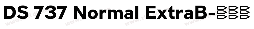 DS 737 Normal ExtraB字体转换